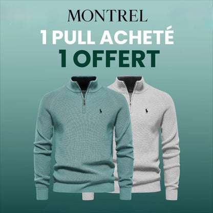 Pull Col Zippé  R&L 1+1 (DÉSTOCKAGE)